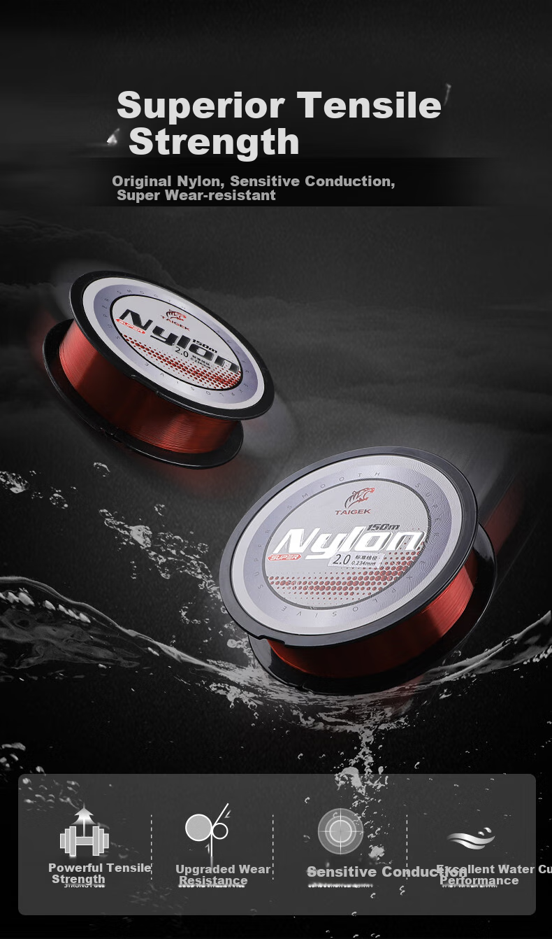 Taigek Nylon Fishing Line, 150 Meters, Size 3.0 1