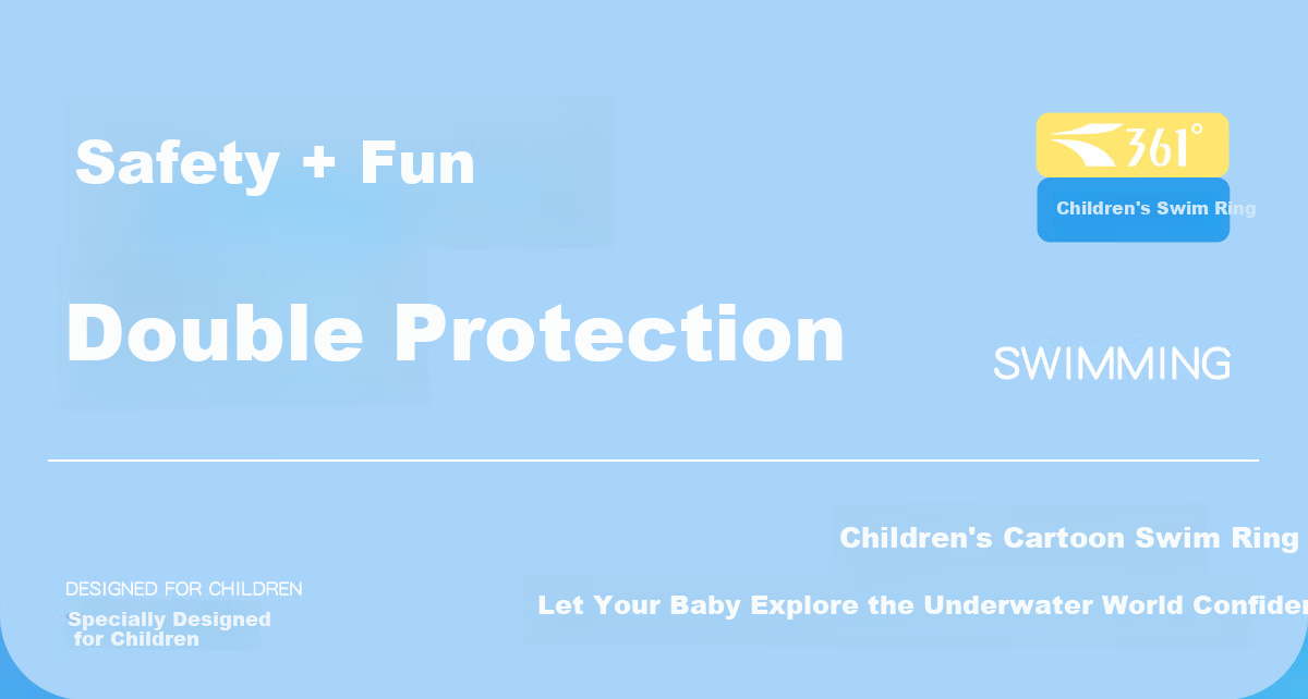 361° Children's Swim Ring, Cute Baby Underarm Thickened Inflatable Swimming Ring, Kids' Swimming Equipment, Nezha Blue 1