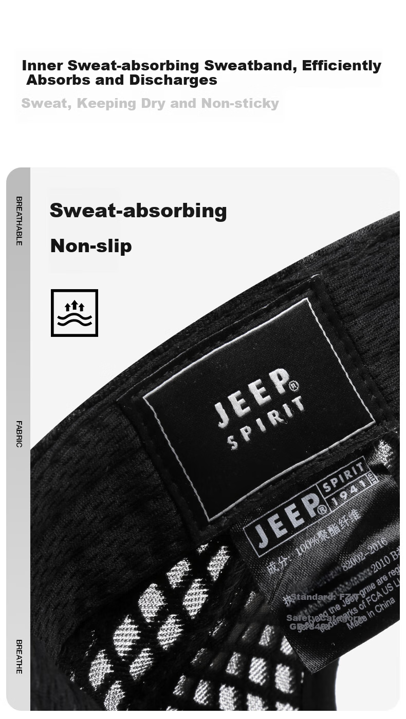 JEEP Unisex Summer Mesh Hollow Baseball Cap, Versatile Casual Sun Visor Hat, Breathable Sun Protection Cap for Men And Wome 6