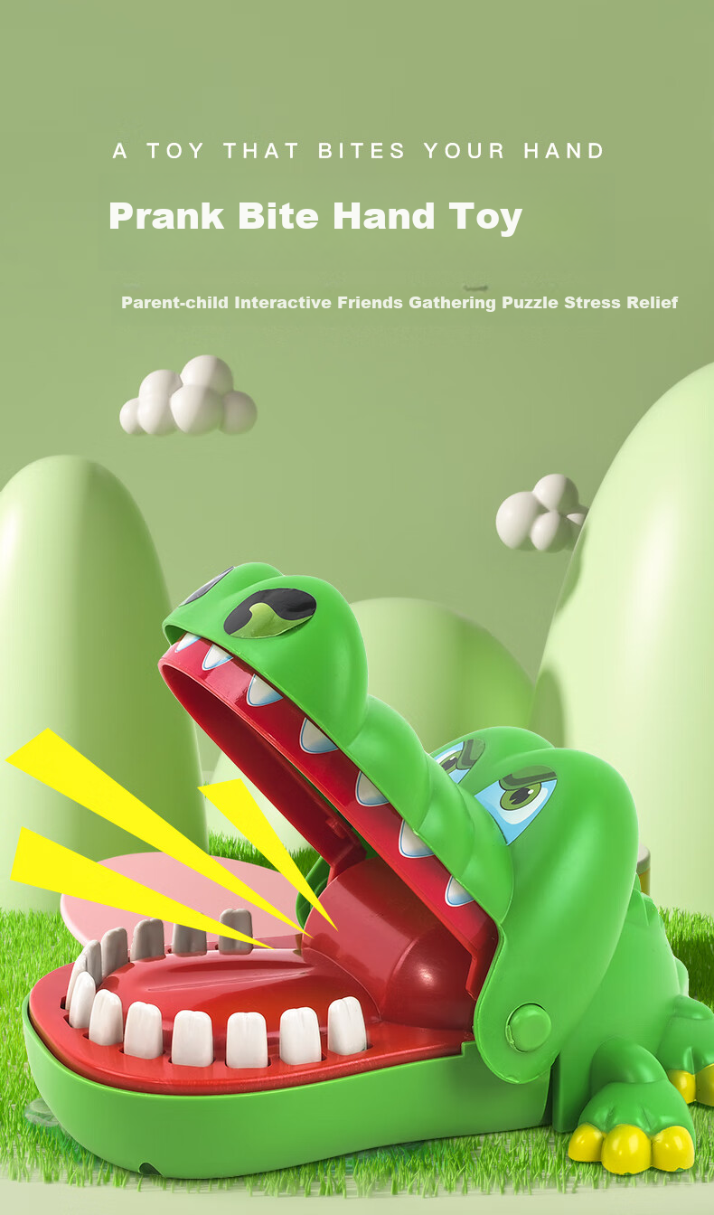GOLDLOK Finger-Biting Crocodile Children's Toy, Parent-Child Interactive Game, Party Prank, Stress Relief, Birthday Gift for Ages 3-6 2