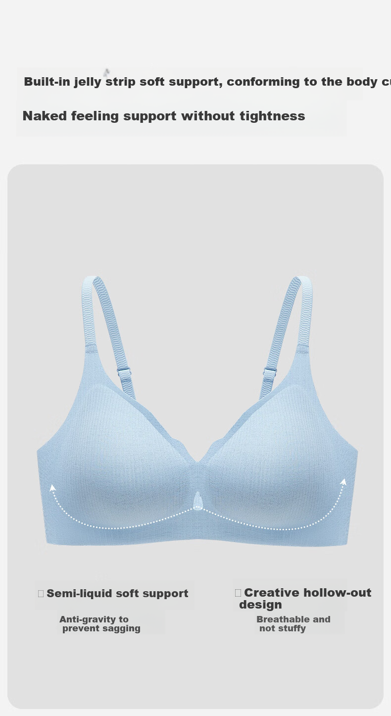 FENTENGCARE Wireless Bra for Women, Sexy Breathable Hollow-Out Lifting Push-Up Bra to Gather Side Boob, Underwear Brassiere Gift for Wome 3