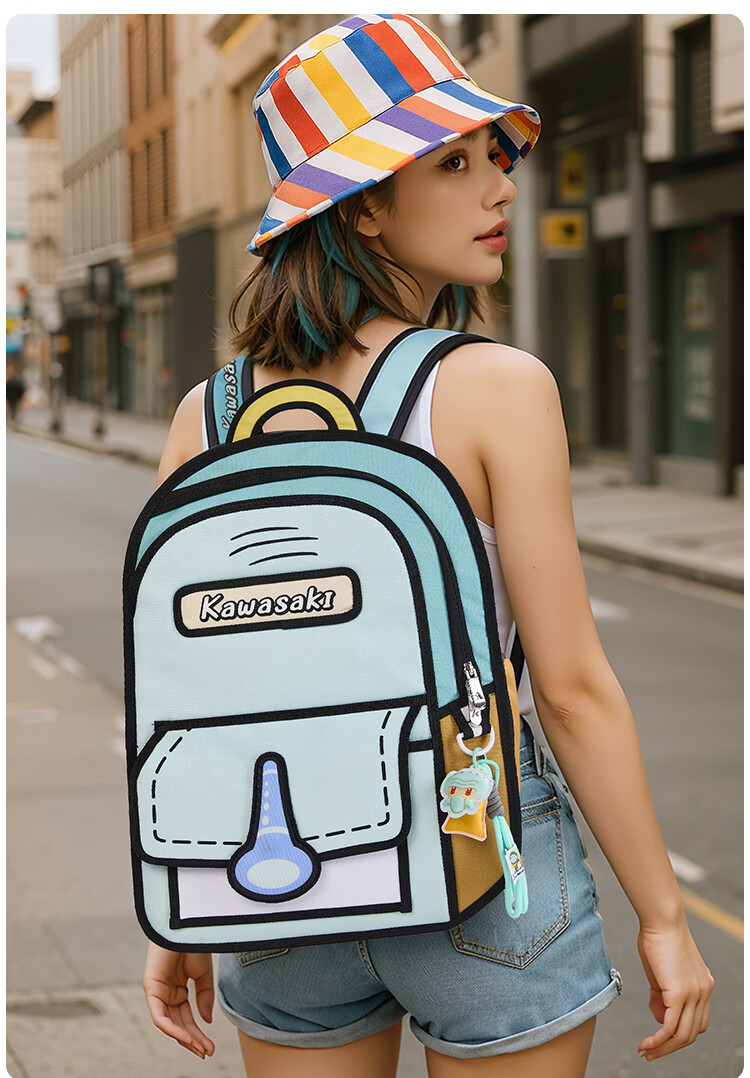 Chuanqi SpongeBob Collaboration Badminton Bag Backpack, Anime Style, Panda Pink, C8250 5