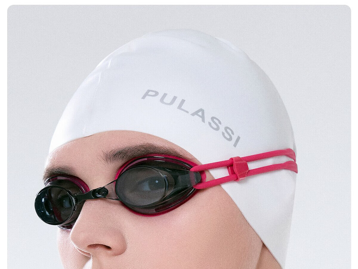 PULASSI Women's Swimming Goggles HD Anti-Fog Waterproof Comfortable Pressure-Free Professional Adult Swim Glasses Sakura White 200° 10