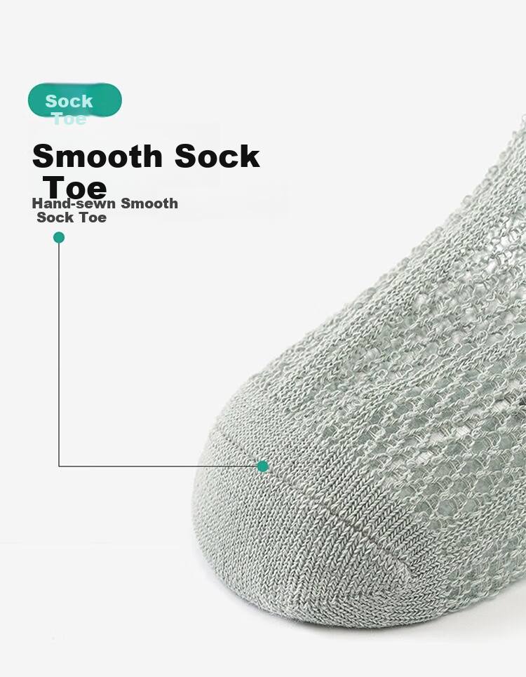 Aibaoshi Baby Socks, Summer Thin Style, Newborn Low-Cut Mesh Cotton Socks, 4 Pairs, M Size (1-3 Years Old), B2099 5
