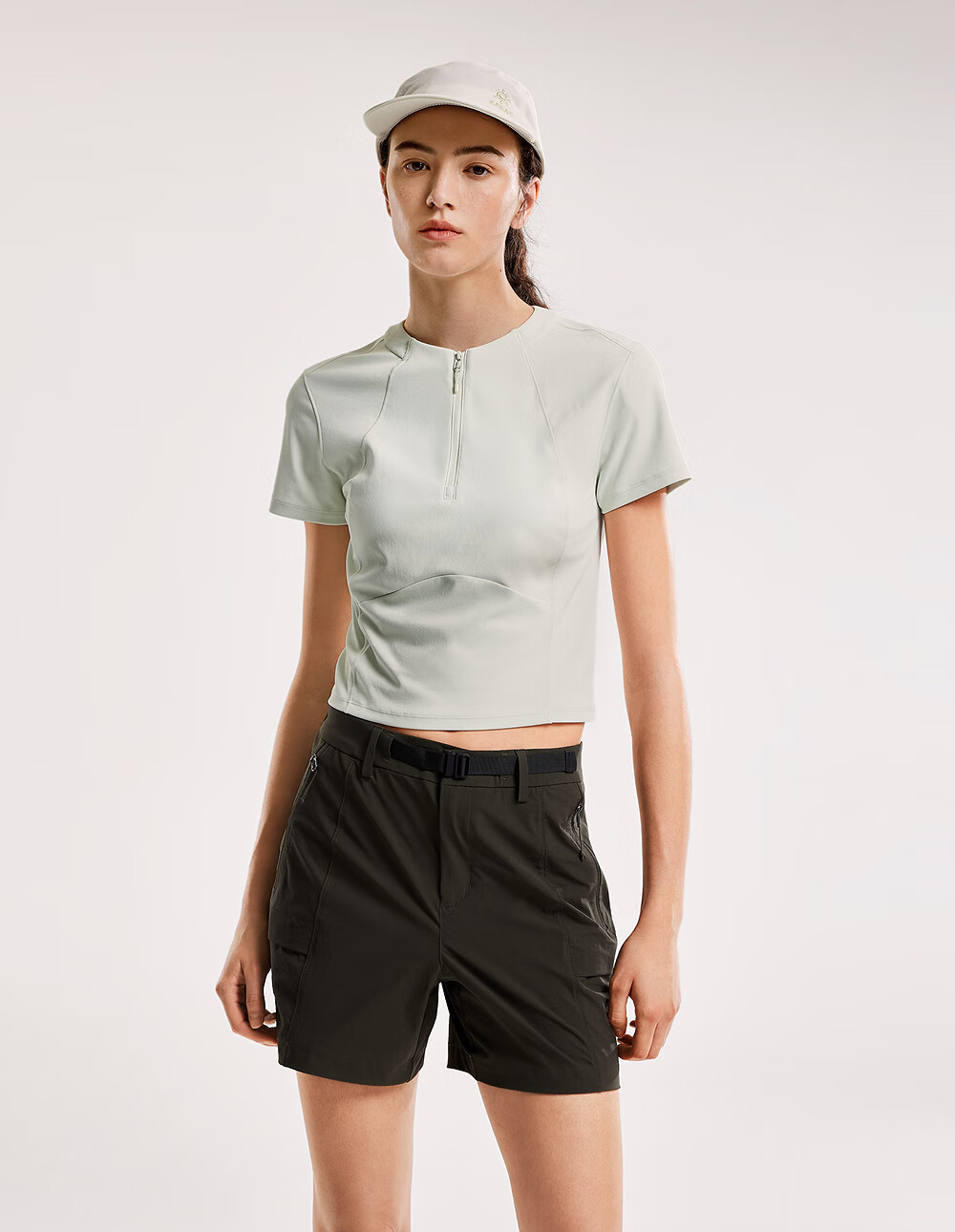KAILAS Kailas Women's Short Sleeve Stand Collar Half-Zip Breathable Lightweight Quick-Dry Outdoor Hiking Sports T-Shirt Spring Summer 1
