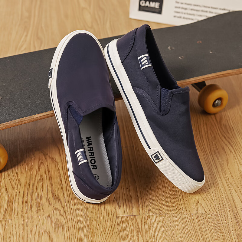 Кроссовки Warrior Canvas Shoes для мужчин, дышащие повседневные низкие кеды, артикул WXY-L571T, темно-синий, размер 41