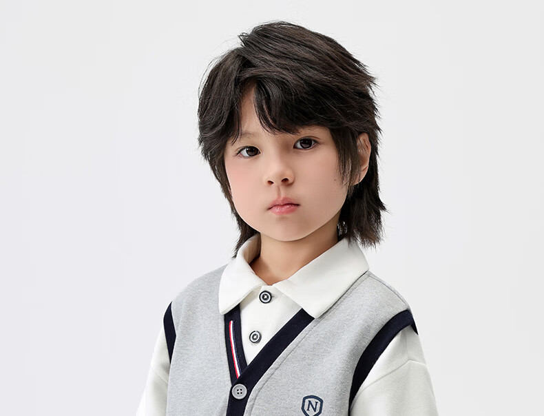 Nubiwow Boys' Spring Vest Outerwear Children's Waistcoat Big Kids Spring Vest British Style Fashionable Boys' Sleeveless Jacket 1