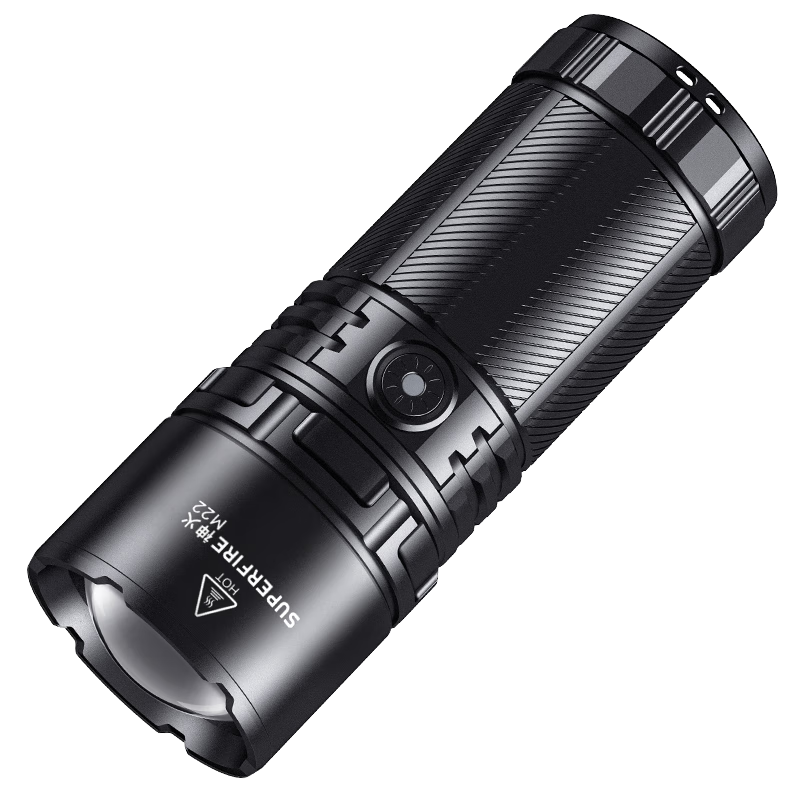 SupFire M22 High-Power Zoomable Flashlight Ultra-Bright Long-Range Military Outdoor Extended Battery Life Home Lighting 200000 Lumens