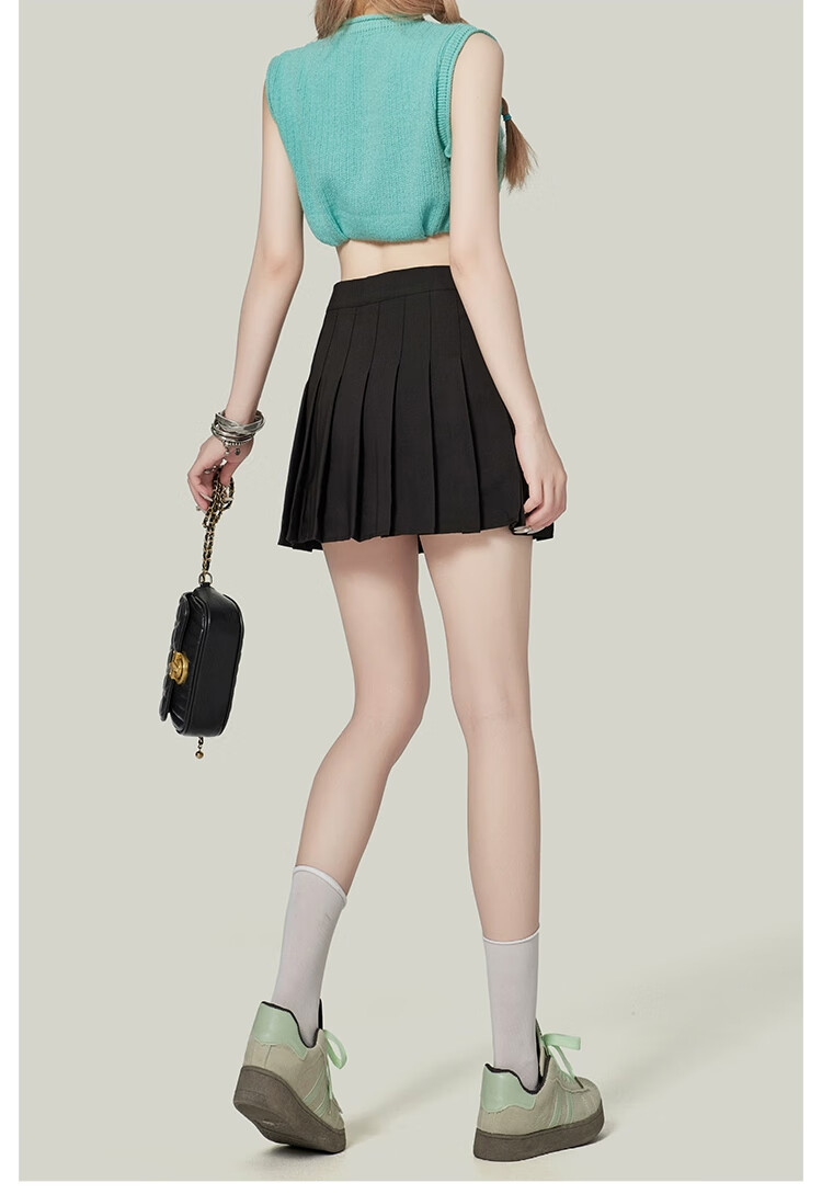 Ziyu Style Pleated Skirt for Women Petite High Waist Slimming Anti-Exposure Blazer Mini Skirt 2026 New Summer Bodycon Half Skirt 13