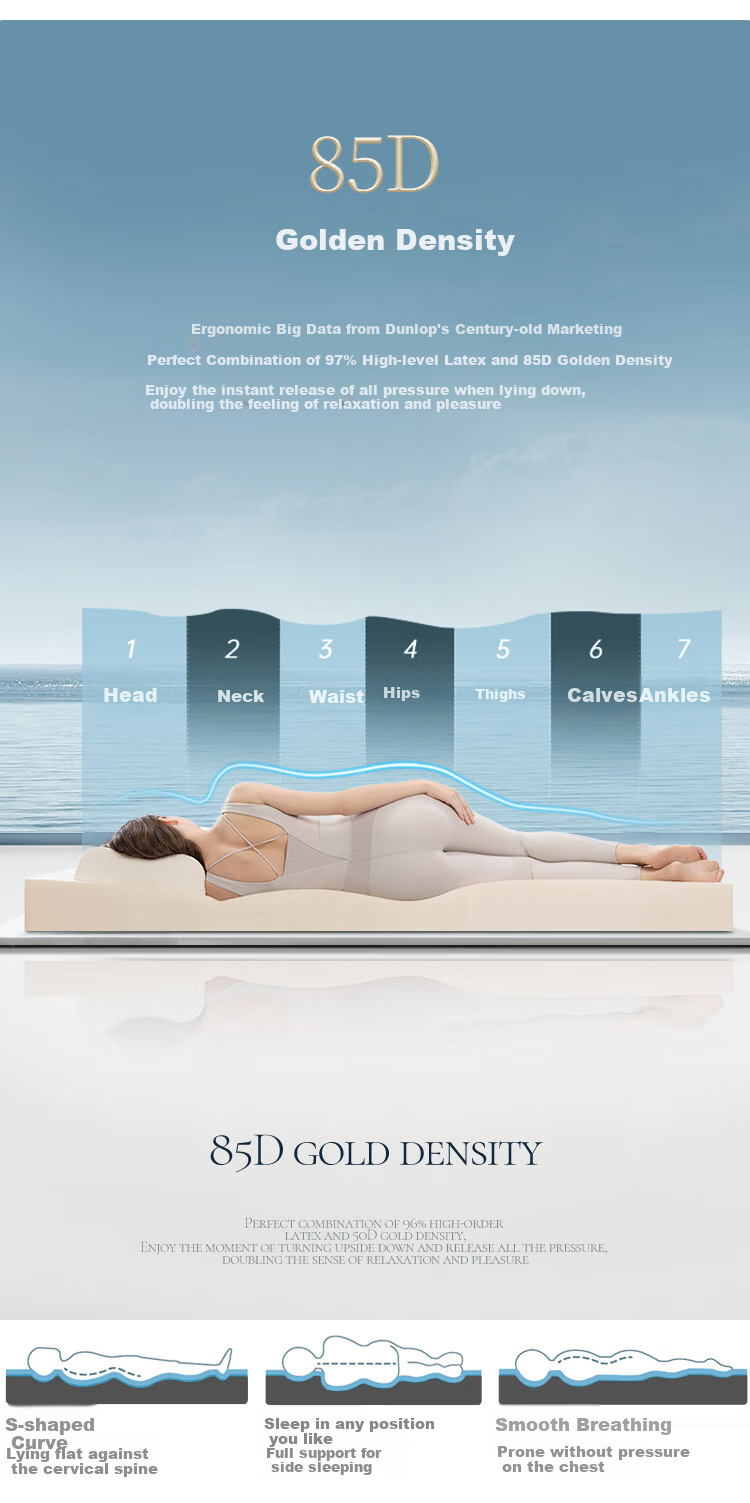 Dunlopillo , Imported from The Netherlands, Tralair Technology Latex Mattress, for 1.5m Bed/7.5cm Thick, Kaiyue Premium 10