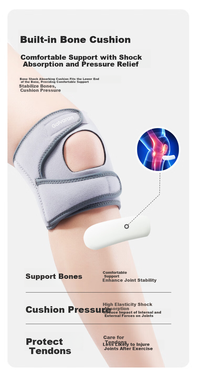 GALVARAN Knee Brace for Men And Women, Sports Knee Support with Meniscus Protection, Hiking Badminton Patellar Strap Running Protective Gear 5