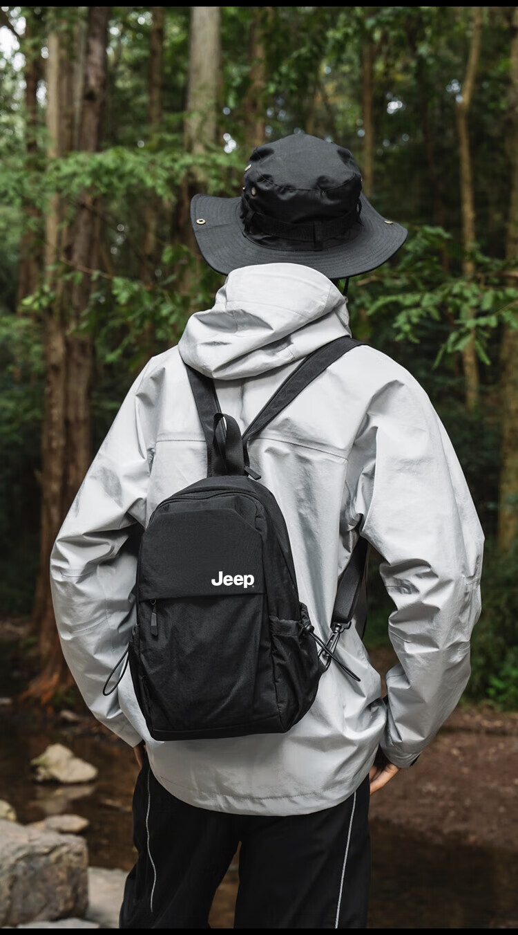 JEEP Men's Backpack Crossbody Shoulder Bag Large Capacity Commuter Multifunctional Outdoor Hiking Lightweight Cycling Small Backpack 11