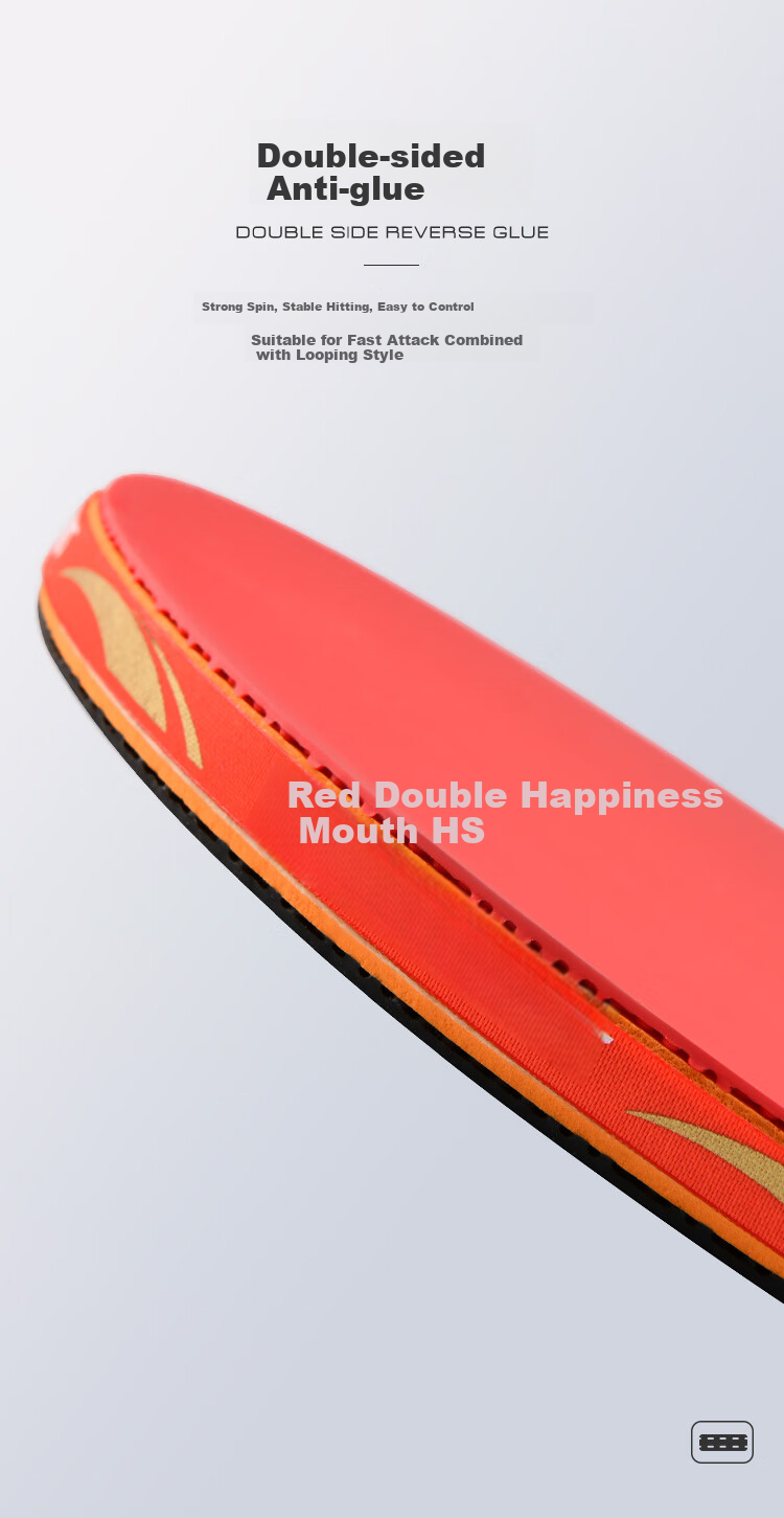 DHS Table Tennis Paddle, Professional 3-Star (Penhold Grip), Two Paddles Per Set, Double-Sided Reverse Rubber, Includes Racket Case, H3002 6