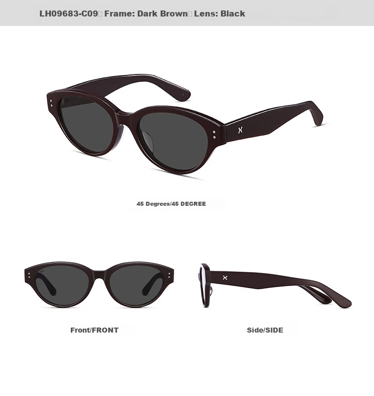 LOHO Cat Eye Sunglasses for Women, UV Protection, Retro Sunglasses, Sun Protection, Square And Round Face, Face-Slimming Effect, New Style 2026 8