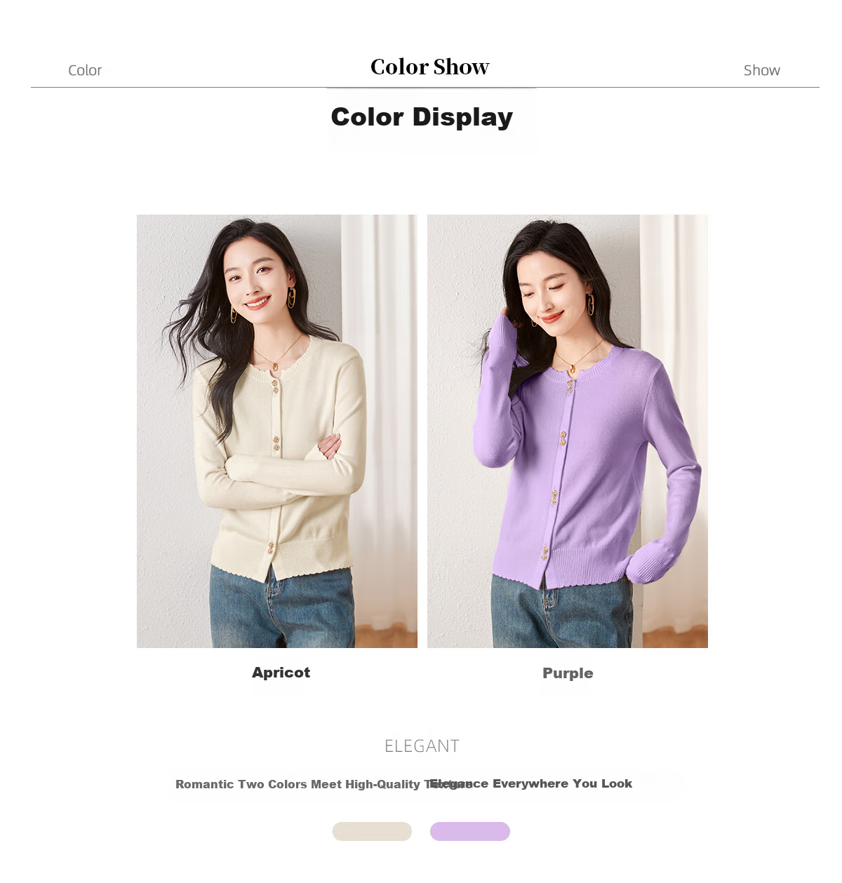 Chushen Autumn And Spring Women's Knit Sweater, Fashionable Simple Round Neck, Exquisite Button Knit Cardigan Sweater Coat S13KZ1682 8
