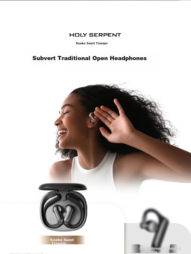 Holy Serpent Tianqin [15% Refreshing Subsidy], Bluetooth Earphones, Over-Ear Style, Latest 2026 Model, Wireless Sports Open-Style Running Headphones, Not In-Ear Bone Conduction Concept, Ranked Top Te 3