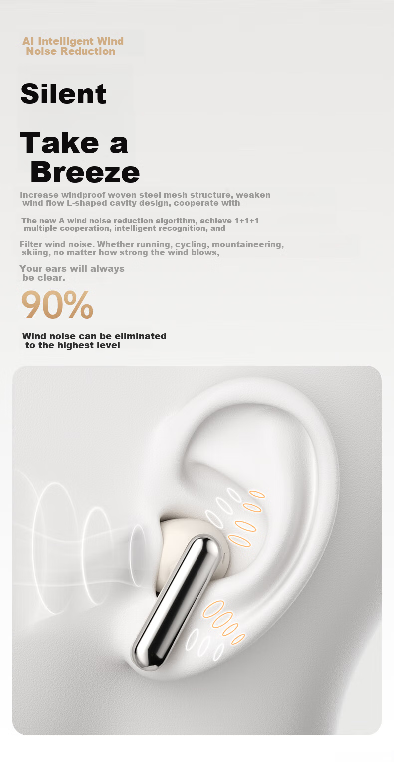 Viken [Hall of Fame Sound | Latest 2026 Model] Bluetooth Earphones, Semi-In Active Noise Cancellation, Wireless High-Quality Music, Ultra-Long Battery Life, Best-Seller Ranking, Compatible with Apple 18