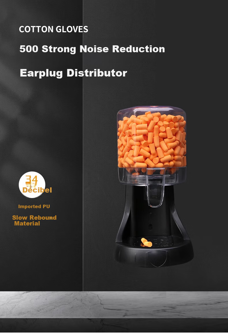 BDS BAO DUN SAFETY Earplug Dispenser for Workshop Office Noise Reduction Hotel Soundproof Factory Noise Protection Earplug Distributor Refill (500 Pieces) 1