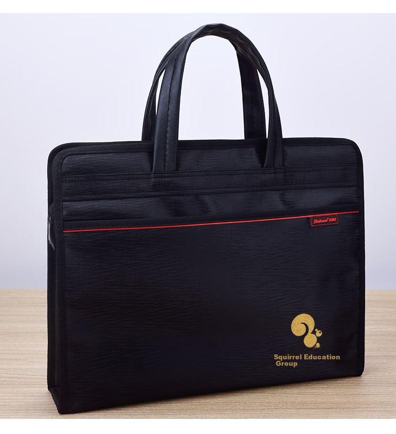Bailiwen B0064 Blue Office Handbag Briefcase for Men, Conference Document Bag with Zipper, Business Folder, Commuter Tote Bag, Office Meeting Bag 11