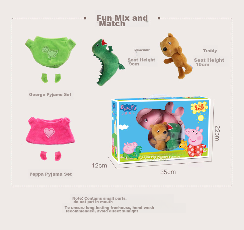 Xiaozhupeiqi Toy Dinosaur Plush Doll Pajamas Dress-Up Stuffed Animal for Children 3-6 Years Old, Birthday Gift 13