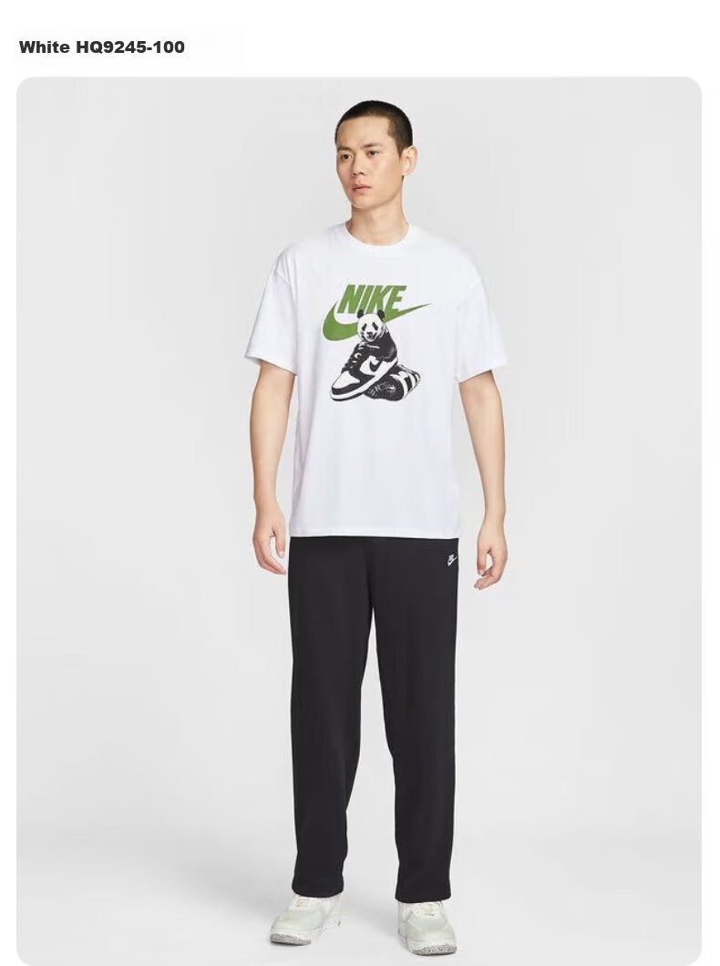 NIKE Men's Short-Sleeve T-Shirt, Knitted Collarless, Sports Casual, Classic Simple HQ9245-060 Black And Gray, XL 3