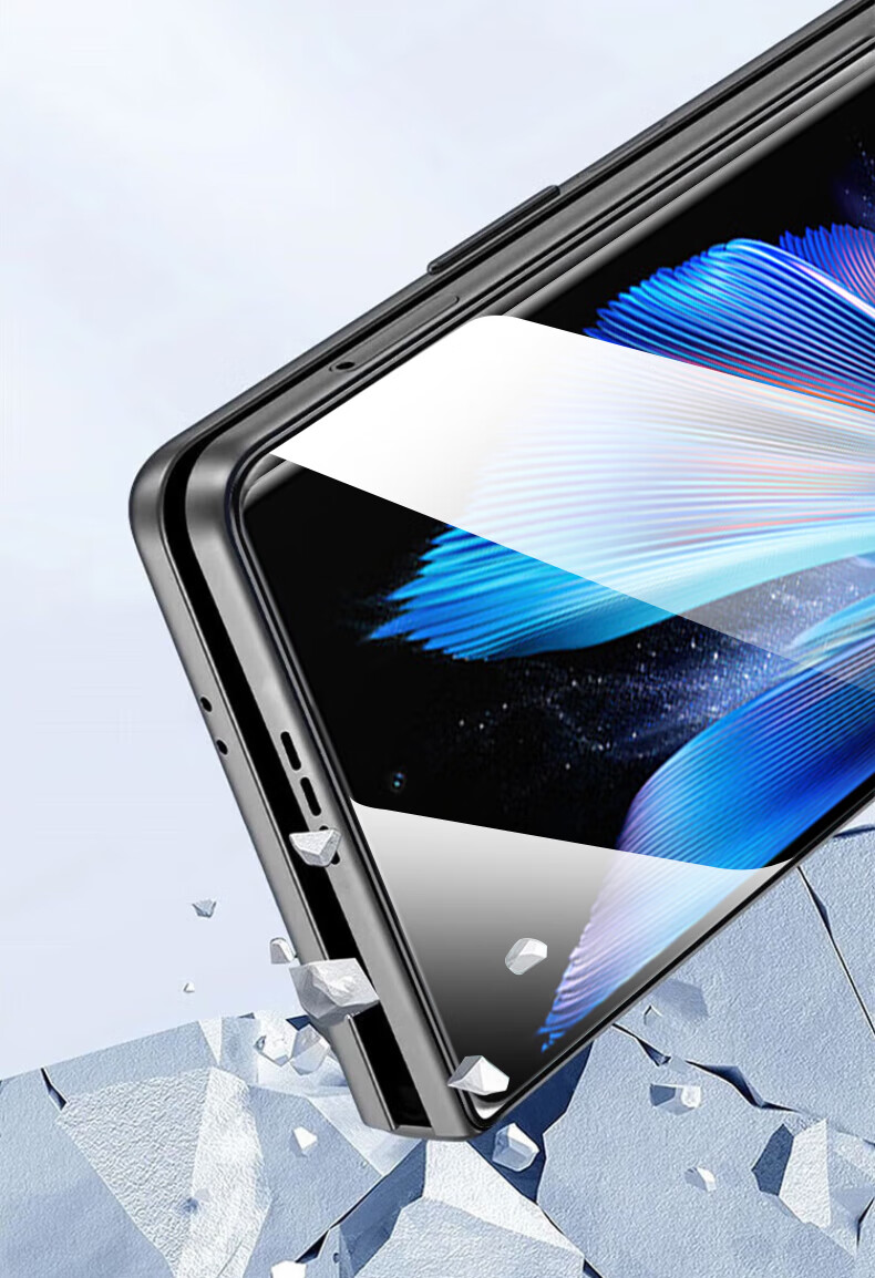 Baozou [2-Pack - Replacement Guaranteed] Tempered Glass Screen Protector for Vivo X Fold3 And XFold3Pro Foldable Phones, HD Clear Front And Outer Screen Protector Film 3