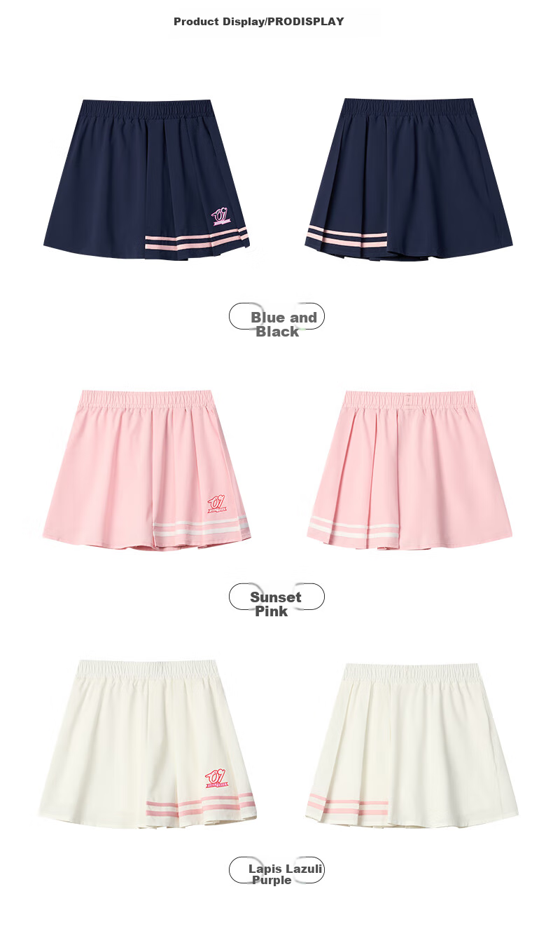 ERKE Girls' Short Skirt, Children's Baseball Skirt, Pleated Skirt for Older And Younger Kids, Pure White, Size 165 26