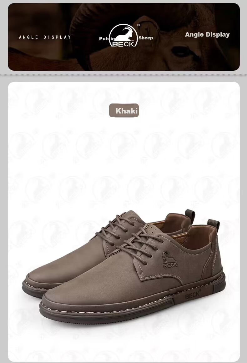 Gongyang Leather Shoes for Men, Genuine Leather, Spring And Autumn Formal Business Shoes, British Style Trendy Casual Shoes for Men, Black, Size 43 12