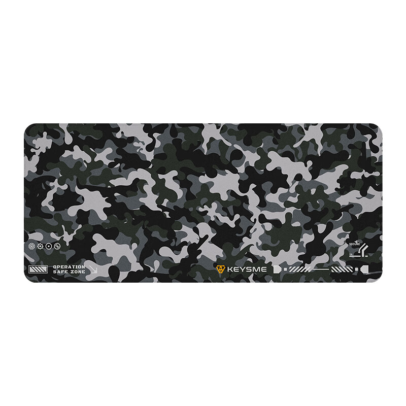 KEYSME Gaming Mouse Pad, Thickened Edge Locking, Non-Slip, Fabric Material, Camouflage Dark Night, Extra Large Size, for Both E-Sports And Office Use, Keyboard Mat, Smooth Surface