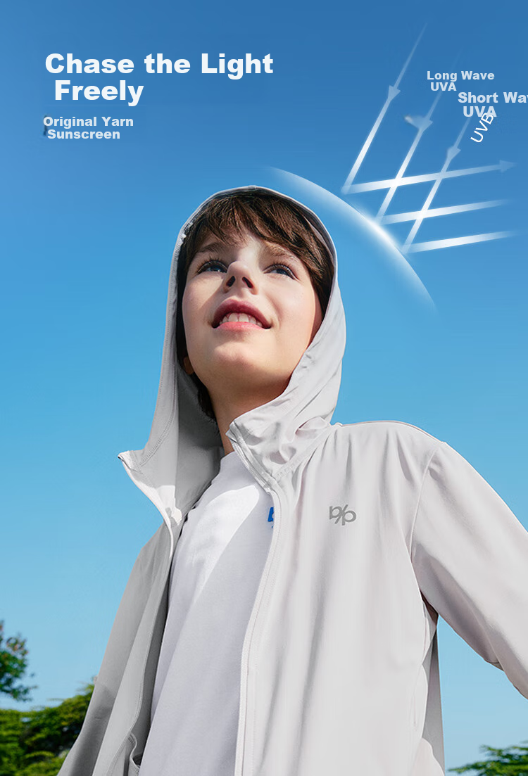 BALABALA Children's Sun Protection Clothing, Boys And Girls Cooling Skin Coat, Baby Parent-Child Summer Thin Breathable Multi-Color UPF50+ 5