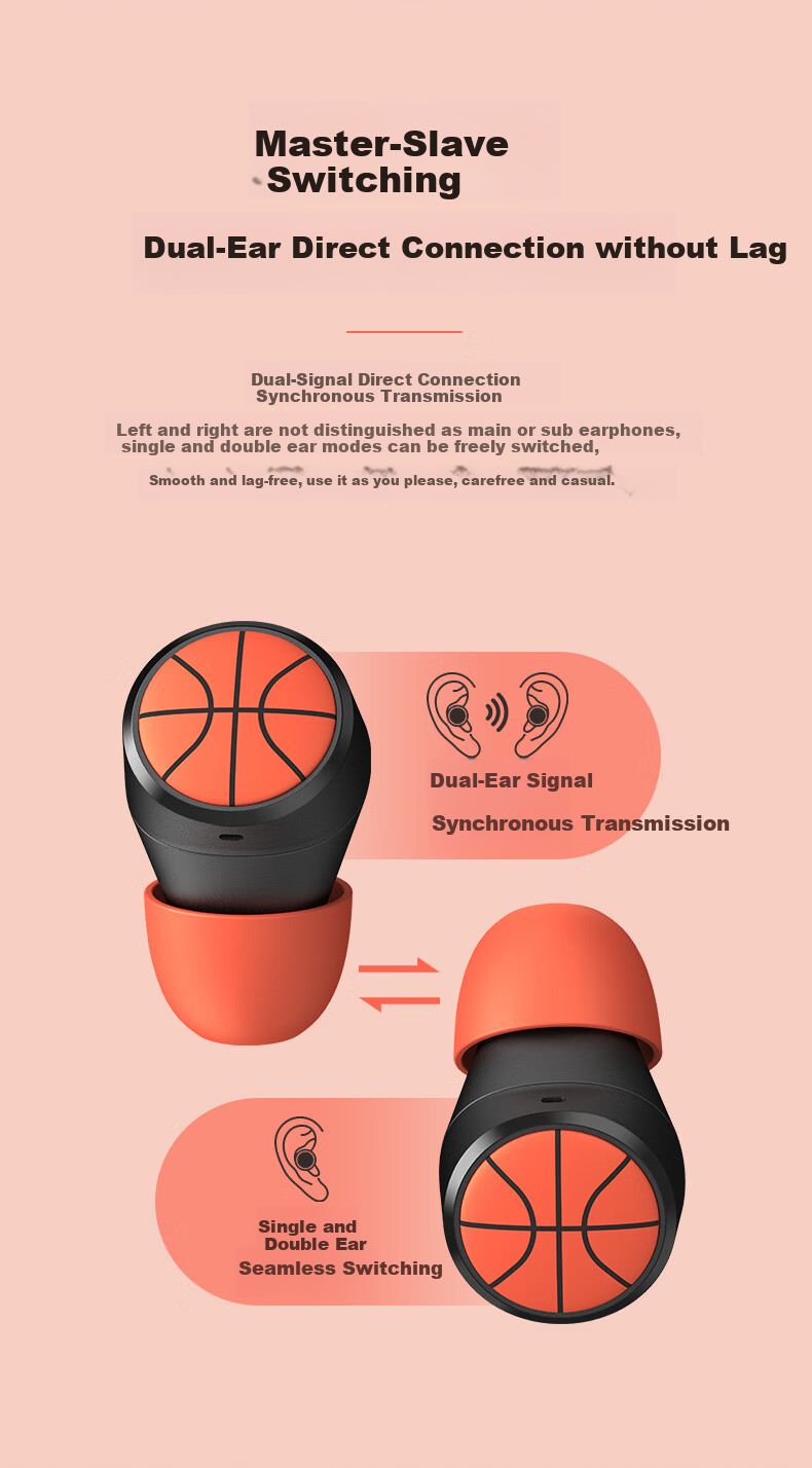EMEY True Wireless Bluetooth Earphones for Sports And Gaming, Dual-Ear Mini In-Ear Noise-Cancelling Headphones with Long Battery Life, Compatible with Apple, Xiaomi, Huawei Phones T5 Soccer Editio 4