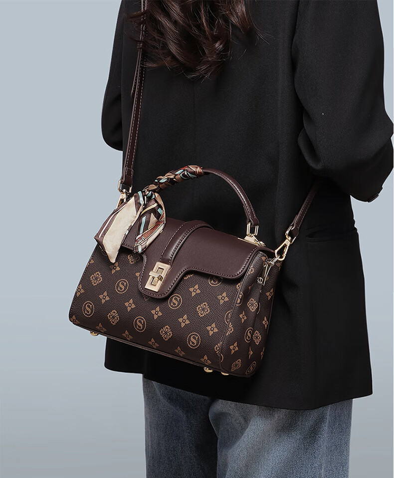 Aiqinghai Handbag, Women's Crossbody Bag, Shoulder Bag, Large Capacity, Light Luxury Brand, Birthday And Mother's Day Gift, Practical Present for Mom 1