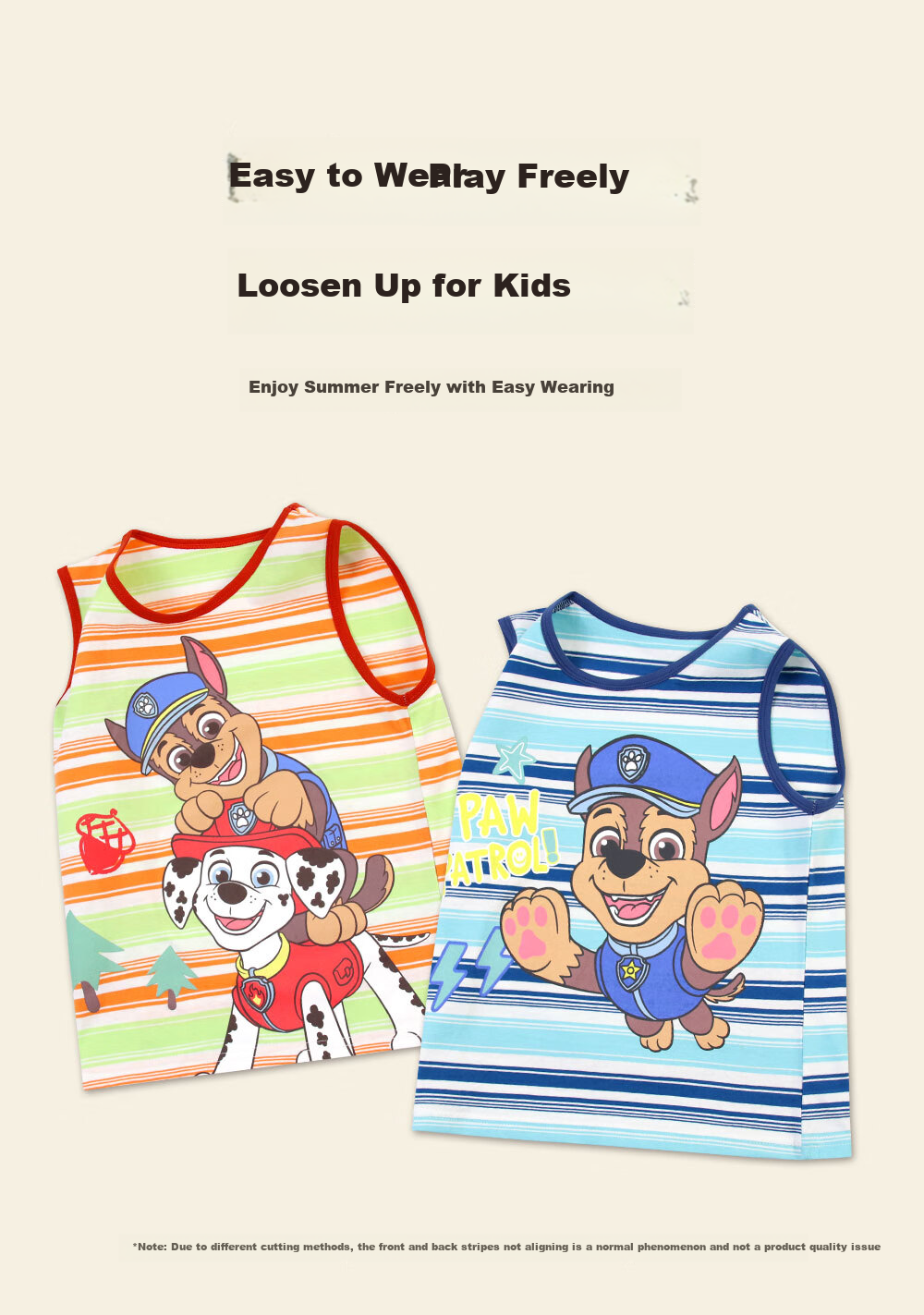 PAW PATROL Children's Vest Boys' Class A Cartoon Undershirt Summer Breathable Baby Sleeveless T-Shirt PA1913P2 105 5