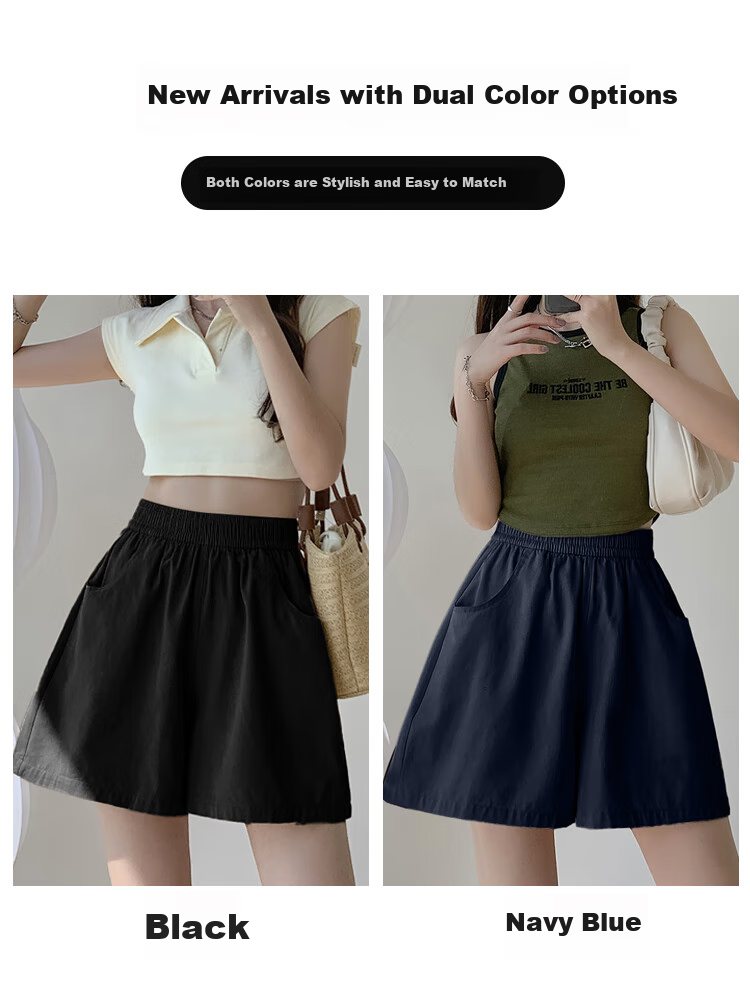 Free Style Pure Cotton Workwear Shorts for Women Summer 2026 New High Waist Slim Loose Wide Leg Outdoor Running Casual Knee-Length Pants 8