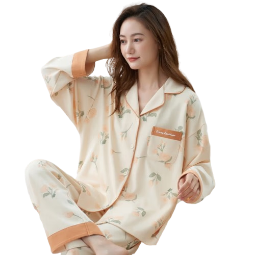 JOYNCLEON Maternity Pajamas Soft Cotton Spring Summer Sleepwear for Pregnant Women Breathable Postpartum Nursing Loungewear L Jyz62756