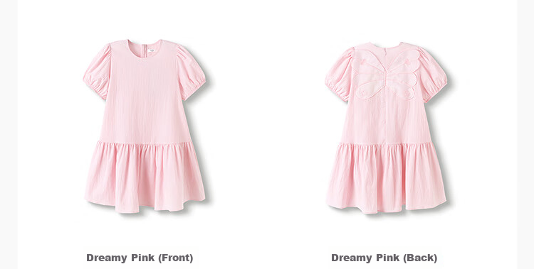 BALABALA Children's Clothing, Girls' Dress, Summer 2025 Collection, Big Girls' Dress, Sweet Puff Sleeves, Fashionable, 208225111014 9