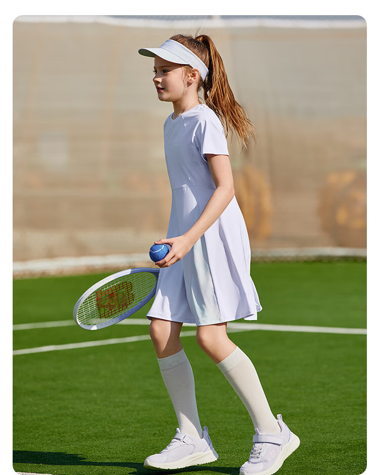 BALABALA Girls' Summer Dress, Sporty Style Quick-Dry Waist-Cinching Skirt for Older Children, Trendy 208225111023 7