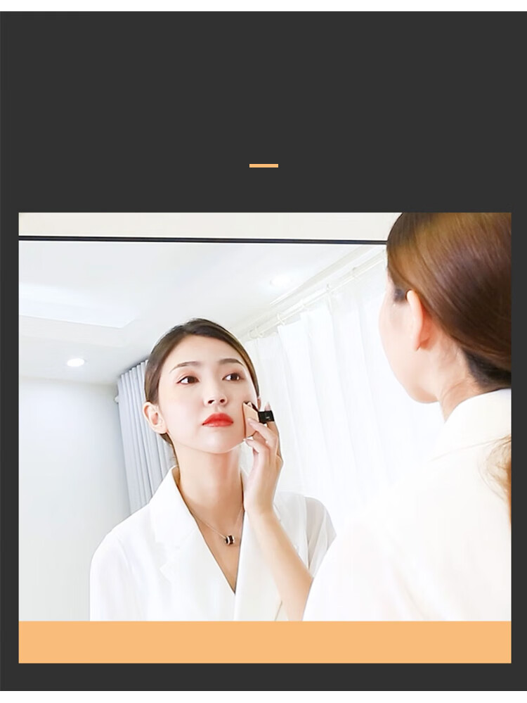 Huakai Star Full-Length Dressing Mirror Floor Standing Wall Mounted Mirror for Home Bedroom Clothing Store Fitting Room JY89 Black 146*36cm 5
