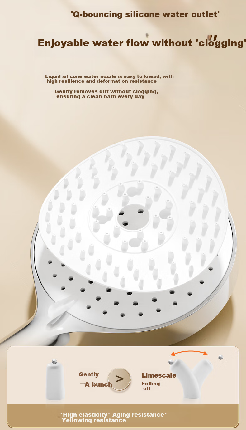 ARROW Shower Head, Elegant White Color, Multi-Functional Household High-Pressure Bathing Handheld Shower Head, Back Spray Handheld 8