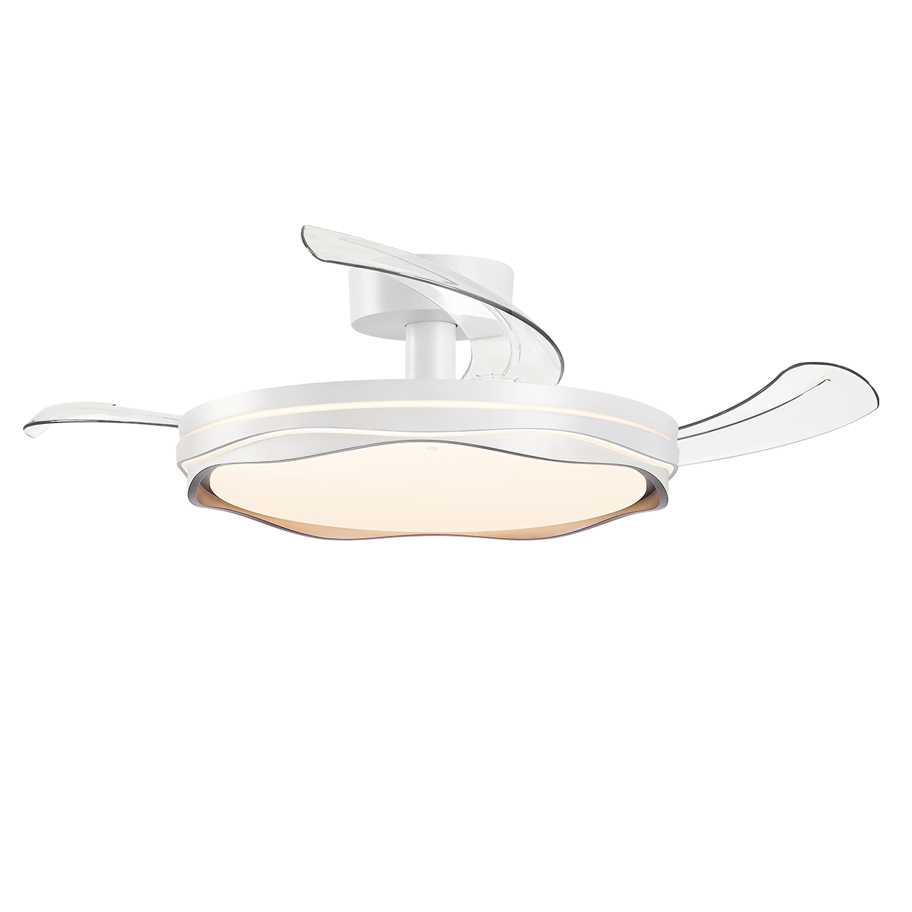 NVC LED Lighting Pillow Fan Light, Ceiling Fan, Nordic Luxury Bedroom, Level 1 Energy Efficiency, Smart Control, 42-Inch, 60 Watts