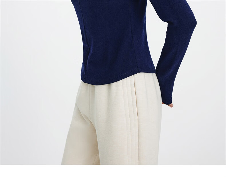 Navikail Italy Small Sailboat Women's Half-Open Collar Long Sleeve Slim Fit Warm Base Layer Skin Jacket 2335045501 Blue M 7