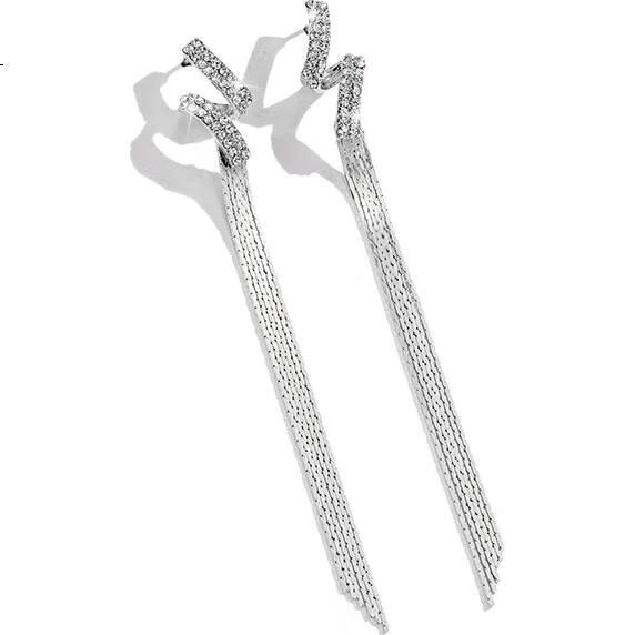 Серьги Qlady, элегантные, с кисточками, для женщин, модные, длинные, роскошные, для вечеринок, подарок на день рождения и Новый год