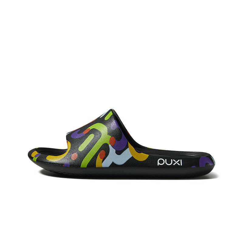 Poxi Flower Fire Slippers for Women, Thin-Soled Summer Non-Slip Fashionable Graffiti EVA Slippers, Couples' Outdoor Wear