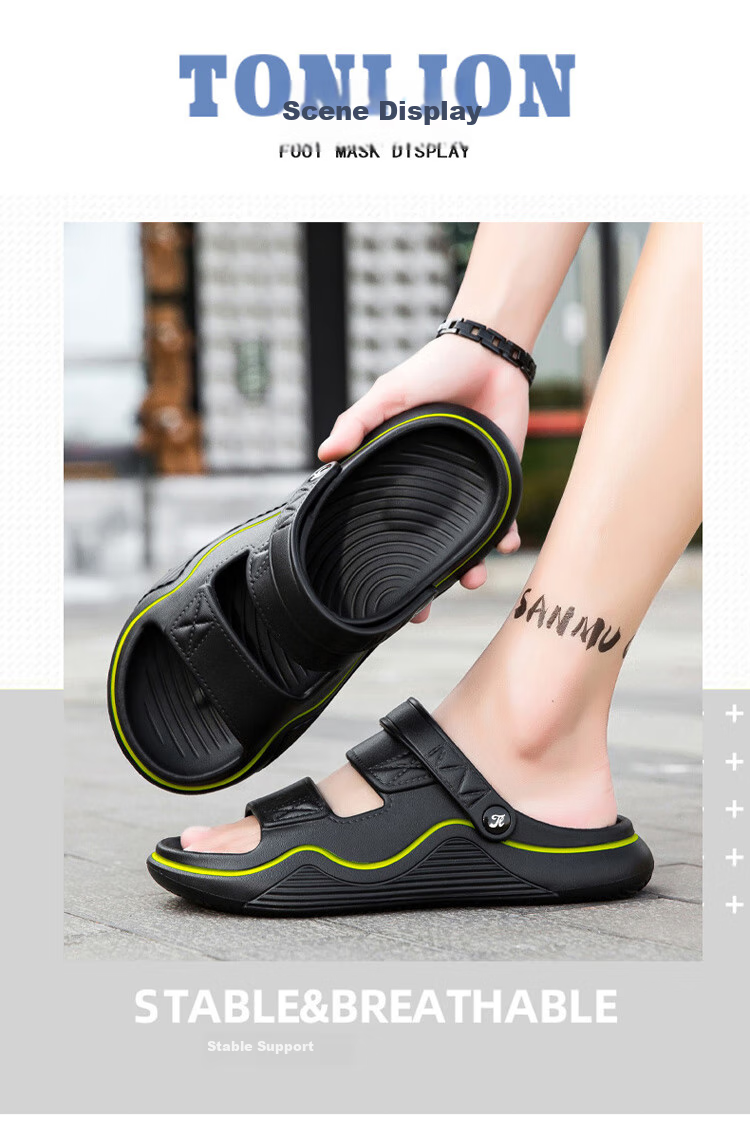 TonLion Men's Sandals, Outdoor Casual Dual-Use Sandals And Slippers, Men's Outdoor Water-Friendly Beach Sandals 6