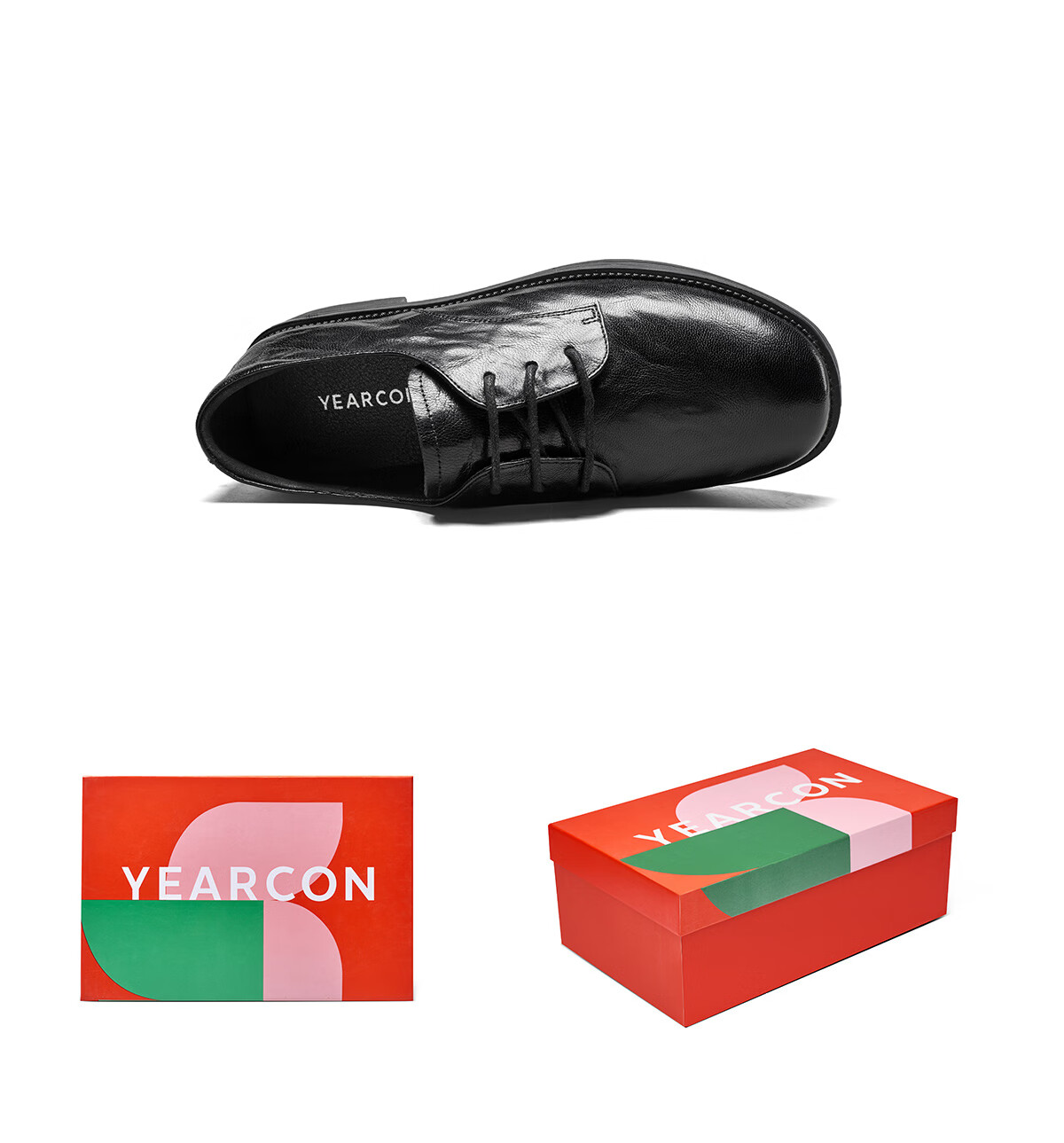 Eierkang Women's Vintage British Style Lace-up Loafers Low Heel Commuting Deep Mouth Flats 13300W Black Size 35 13