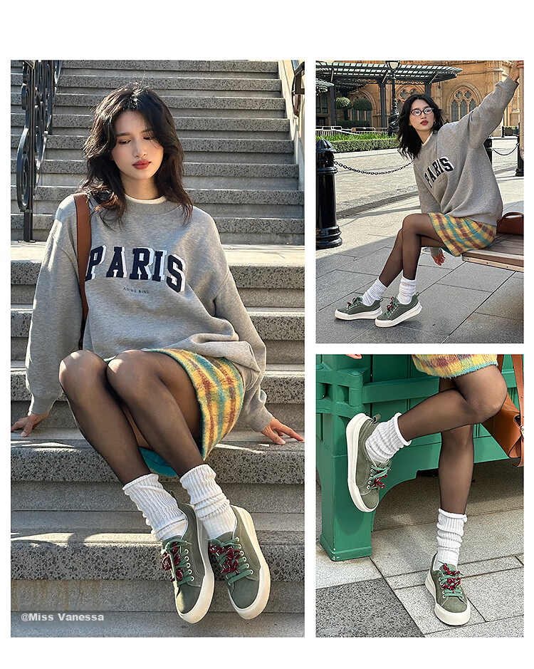 Le Saunda [Shengye Thick Milk] Simple Lace-Up Patchwork Low-Top Casual Sneakers Women's Flats 6M44201 Jade Green GNS 37 7
