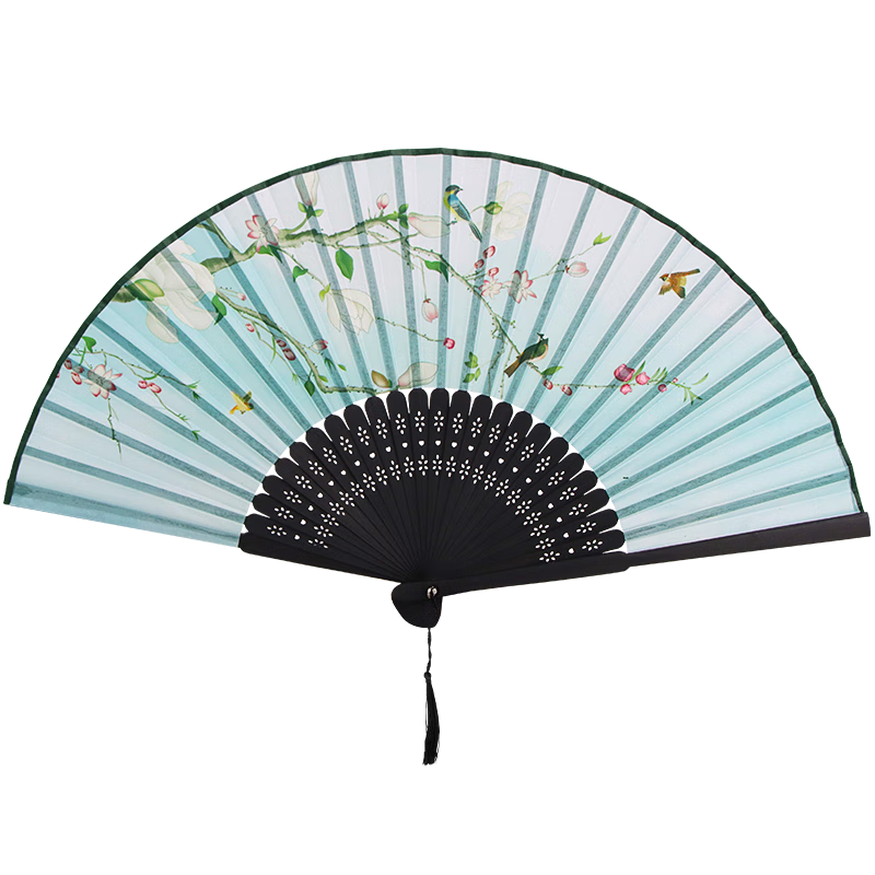 Extreme Space Chinese Style Folding Fan Female Fan Birthday Gift Hanfu Ancient Costume Photo Prop Dance Fan Gentle Breeze