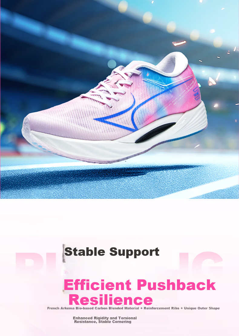HEALTH KM3C+ Running Shoes for Men And Women Students, Lightweight Shock-Absorbing Professional Physical Test Training Sports Shoes Yellow Pink Size 37 5