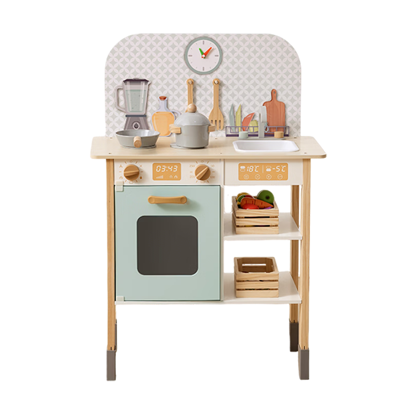 FN Mini Kitchen Playset, Children's Cooking Toy Set, Pretend Play Kitchen Utensils, Birthday Gift for Girls