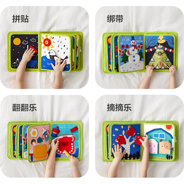 Развивающая книжка-игрушка Babycare, Монтессори, для раннего развития, антивандальная, на подарок, 25.5 см